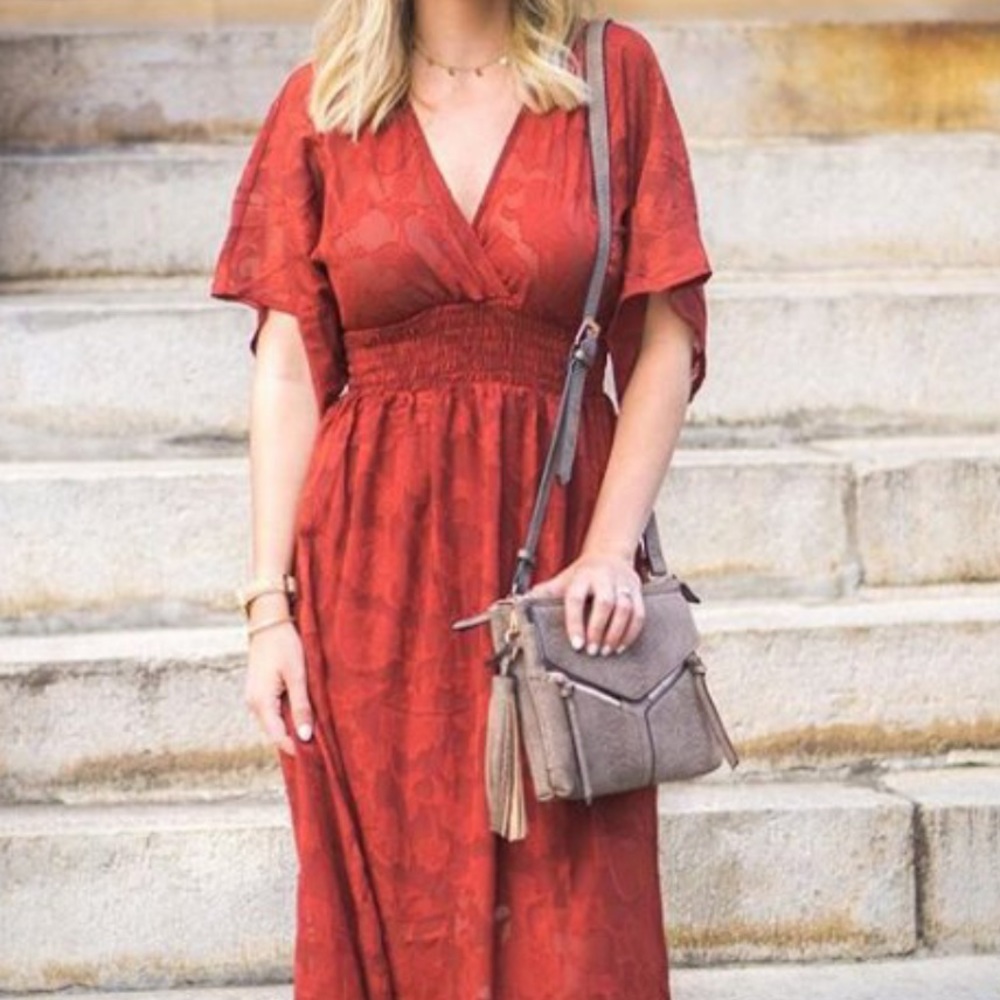 Farah Kimono Sleeve Maxi Dress